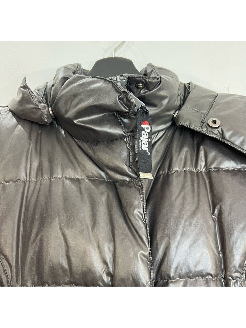 PAJAR Montreal grey green fur trim down parka winter coat M - Picture 8 of 15